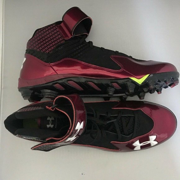 Men\'s Under Armour Spine Football Cleats Red/Black main image 6